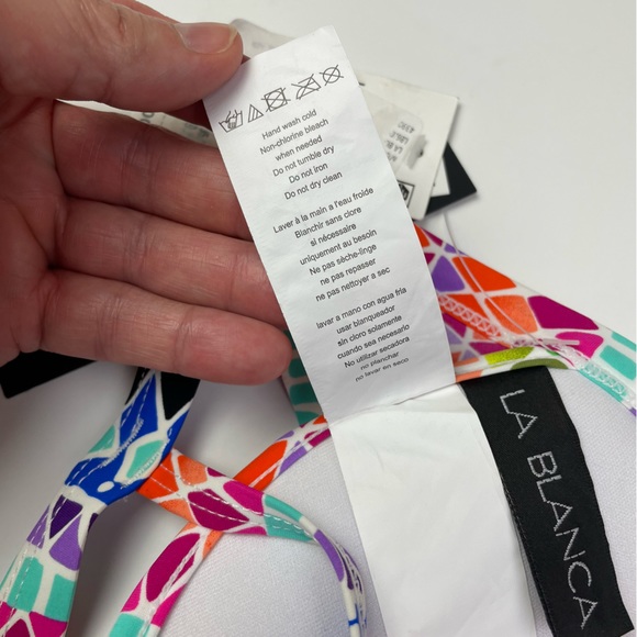 NWT La Blanca Rainbow Push Up Bikini Top Size 6 - Picture 5 of 7